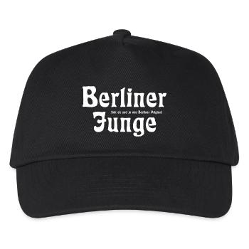 Berliner Junge - Cooler Spruch - Berlin - Germany - Kinder Basecap - Schwarz - Vorne