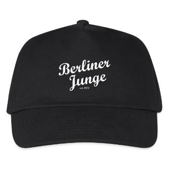 Berliner Junge - Cooler Spruch - Berlin - Germany - Kinder Basecap - Schwarz - Vorne