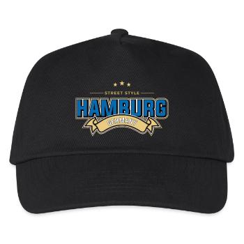 Hamburg - Kinder Basecap - Schwarz - Vorne