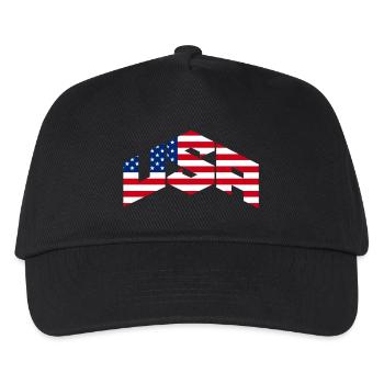 USA - Kids’ Baseball Cap - black - Front