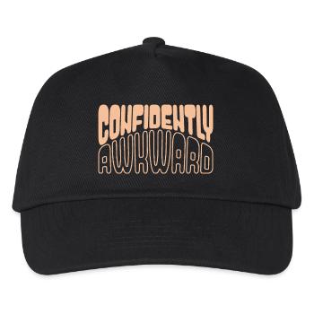 Confidently awkward in yellow - Kids’ Baseball Cap - black - Front