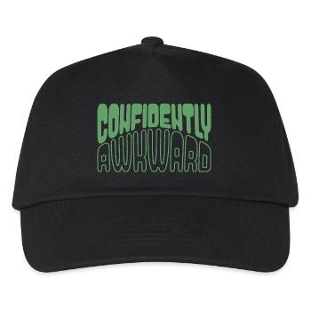 Confidently awkward in green - Kids’ Baseball Cap - black - Front