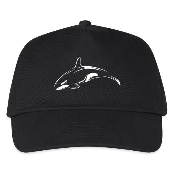 Killer Whale Fish Sea Ocean Illustration Animal - Kids’ Baseball Cap - black - Front