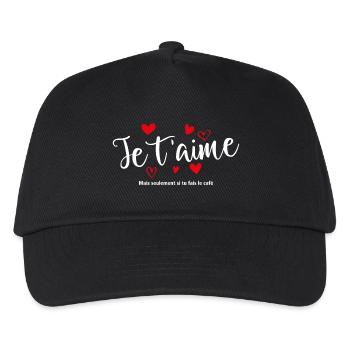 T-shirt / Je t’aime / Je t’aime / Je t’aime - Casquette de baseball Enfant - noir - Devant