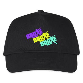 Dance Text Tanzender Mann Silhouette Party Musik - Kinder Basecap - Schwarz - Vorne