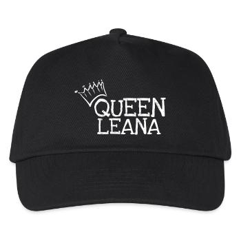 Leana als Vorname - Kinder Basecap - Schwarz - Vorne