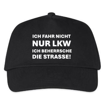 Ich fahre nicht nur LKW ich beherrsche die Straße - Kinder Basecap - Schwarz - Vorne