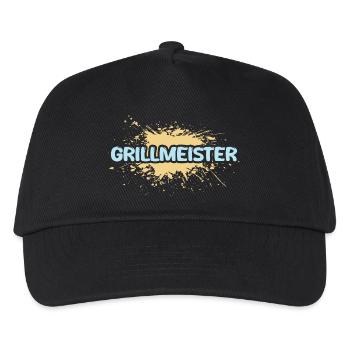 Job Grillmeister - Kinder Basecap - Schwarz - Vorne
