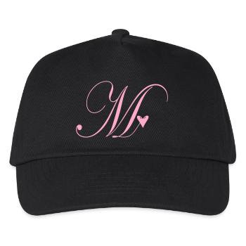Monogram M Heart Vine - Kids’ Baseball Cap - black - Front
