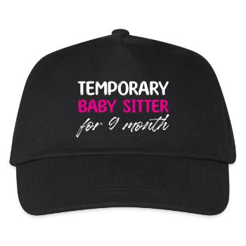 temporary baby sitter for 9 month Design - Kids’ Baseball Cap - black - Front