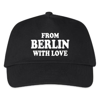 From berlin with love - Kinder Basecap - Schwarz - Vorne