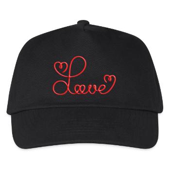 Aimer avec le cœur - Casquette de baseball Enfant - noir - Devant