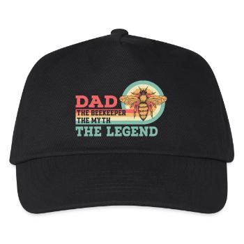 Dad The Beekeeper The Myth The Legend Apiarist Bee - Kinder Basecap - Schwarz - Vorne