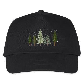 Arbre pins pour les amoureux de l’hiver - cadeau - Casquette de baseball Enfant - noir - Devant