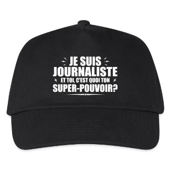Ich bin Journalist. Was ist deine Superkraft? - Kinder Basecap - Schwarz - Vorne
