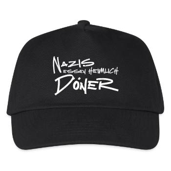 Nazis essen heimlich Döner - Kinder Basecap - Schwarz - Vorne