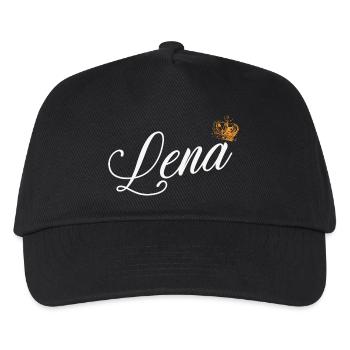 Lena Custom Name für Frauen Kinder Kleinkinder - Lena - Kinder Basecap - Schwarz - Vorne