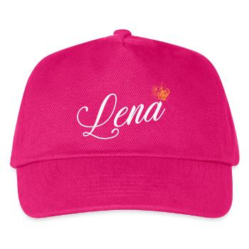 Lena Custom Name für Frauen Kinder Kleinkinder - Lena - Kinder Basecap - Fuchsia - Vorne