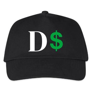 Dollar-Buchstabe - Kinder Basecap - Schwarz - Vorne