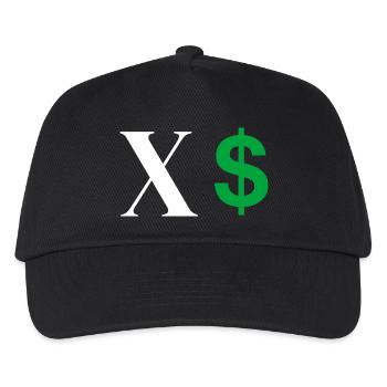 Buchstabe x Dollar - Kinder Basecap - Schwarz - Vorne