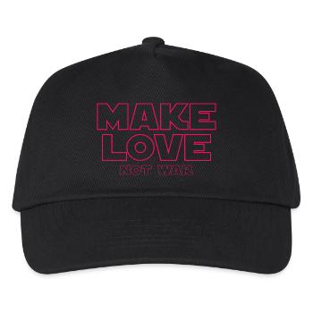 MAKE LOVE NOT WAR - Kids’ Baseball Cap - black - Front
