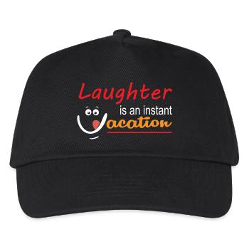 Lachen ist ein Kurzurlaub - Kinder Basecap - Schwarz - Vorne