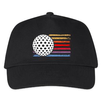 Golfspieler Golf - Kinder Basecap - Schwarz - Vorne