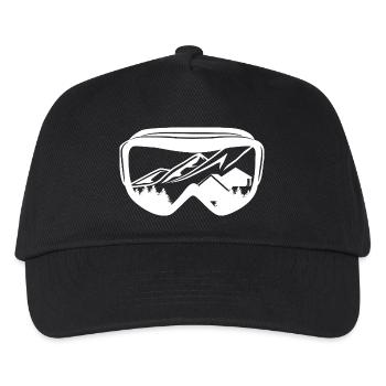 Snowboarding Brille - Kinder Basecap - Schwarz - Vorne