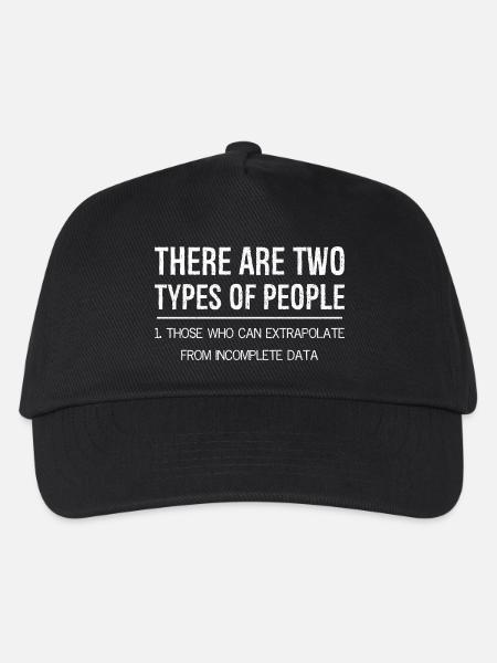 there are two types of people those extrapolate - Kids’ Baseball Cap - black