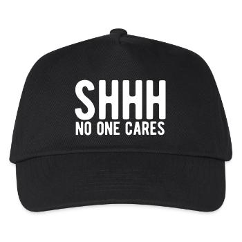 Shhh No One Cares - Kids’ Baseball Cap - black - Front