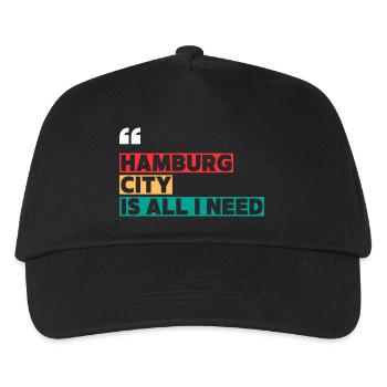 La ville de Hambourg est tout ce dont j’ai besoin - Casquette de baseball Enfant - noir - Devant