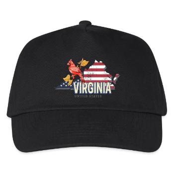 Virginia Vereinigte Staaten Retro Vintage Souvenir - Kinder Basecap - Schwarz - Vorne