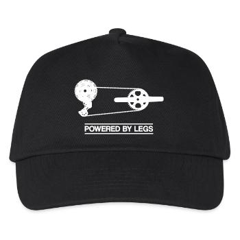 Powered by Legs – Road bike drive for cyclists - Kids’ Baseball Cap - black - Front
