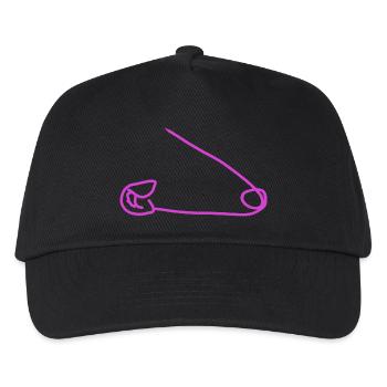 Safety pin - Kids’ Baseball Cap - black - Front