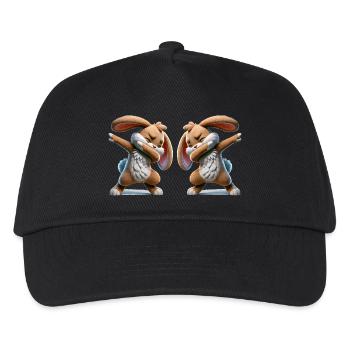 hase dabbing comic 2 - Kinder Basecap - Schwarz - Vorne