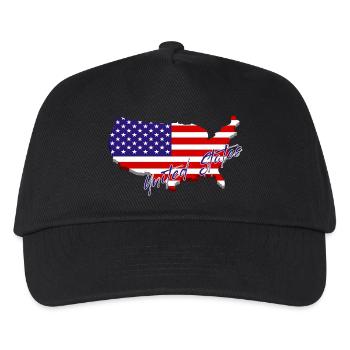 Map of the United States, American Pride - Kids’ Baseball Cap - black - Front