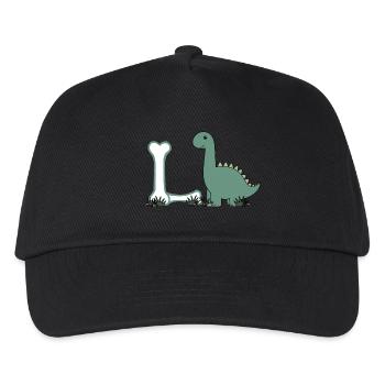 Buchstabe L - Kinder Basecap - Schwarz - Vorne