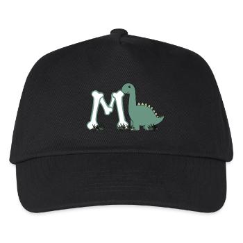 Buchstabe M - Kinder Basecap - Schwarz - Vorne