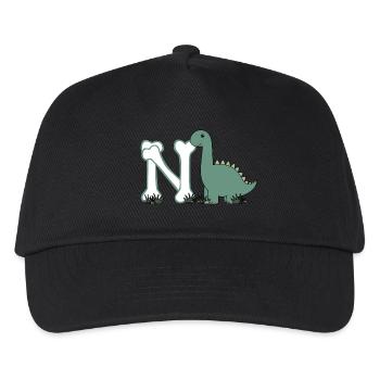 Buchstabe N - Kinder Basecap - Schwarz - Vorne