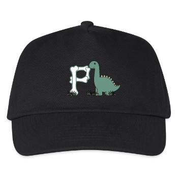 Buchstabe P - Kinder Basecap - Schwarz - Vorne