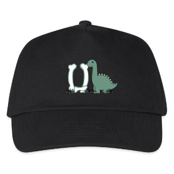 Buchstabe U - Kinder Basecap - Schwarz - Vorne