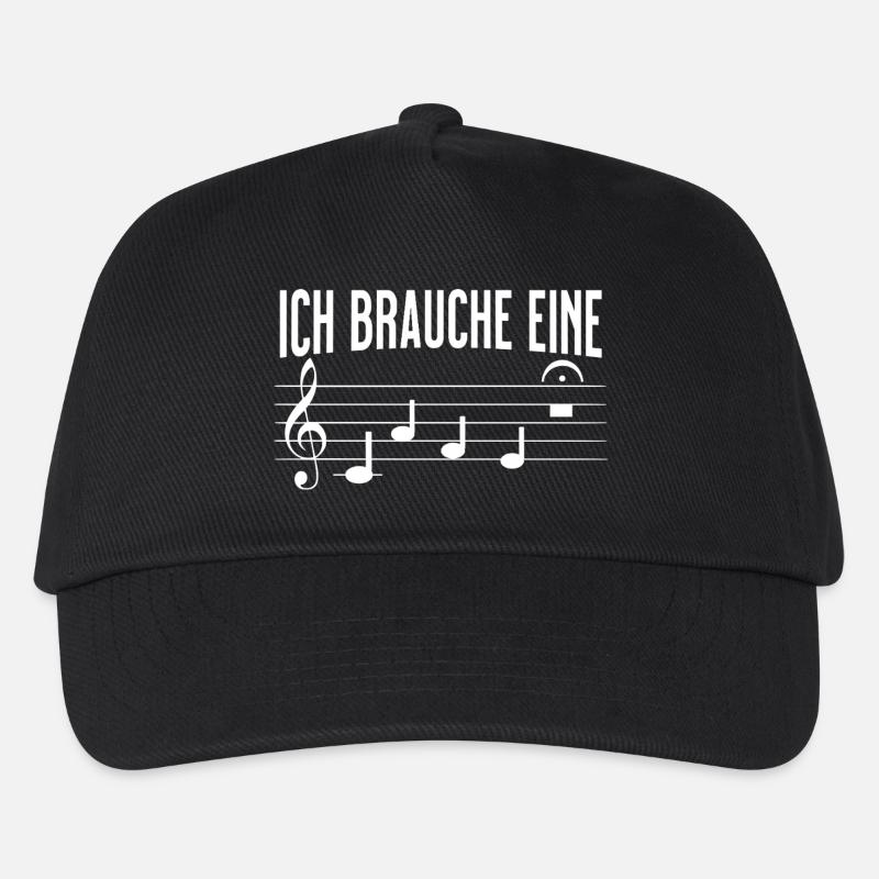 Ich brauche eine Kaffeepause mit Musiknoten - Kinder Basecap - Schwarz