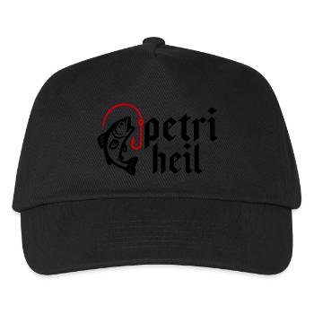 Petri Heil Angeln - Kinder Basecap - Schwarz - Vorne