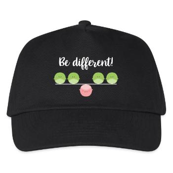Be different! Sei einfach anders! - Kinder Basecap - Schwarz - Vorne