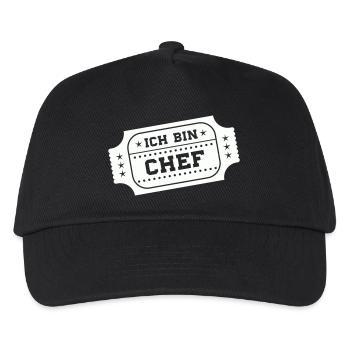 ich bin chef - Kinder Basecap - Schwarz - Vorne