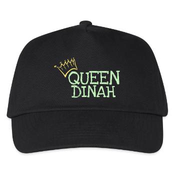 Vorname Dinah - Kinder Basecap - Schwarz - Vorne