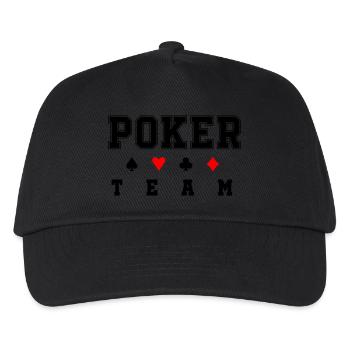 poker team - Kinder Basecap - Schwarz - Vorne