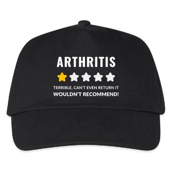 Fettgedrucktes Arthritis-Bewusstseins-Typografie-Design - Kinder Basecap - Schwarz - Vorne