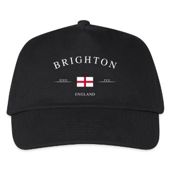 Brighton England – Urlaub Souvenir & Geschenk - Kinder Basecap - Schwarz - Vorne