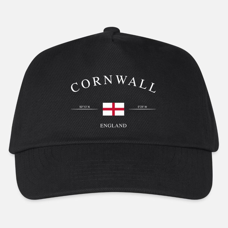 Cornwall England – Urlaub Souvenir & Geschenk - Kinder Basecap - Schwarz